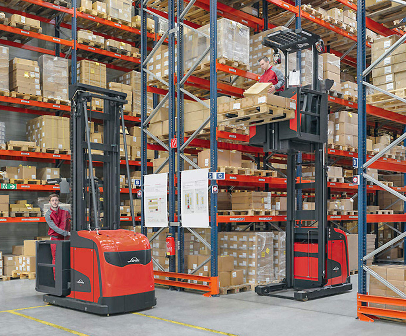 Linde series5213 V electric order pickers warehouse