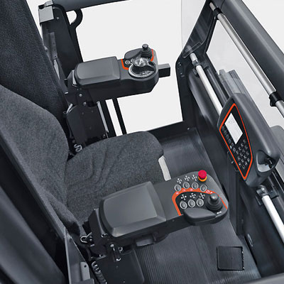 forklift hire linde k series 011 man up electric turret trucks Mast control