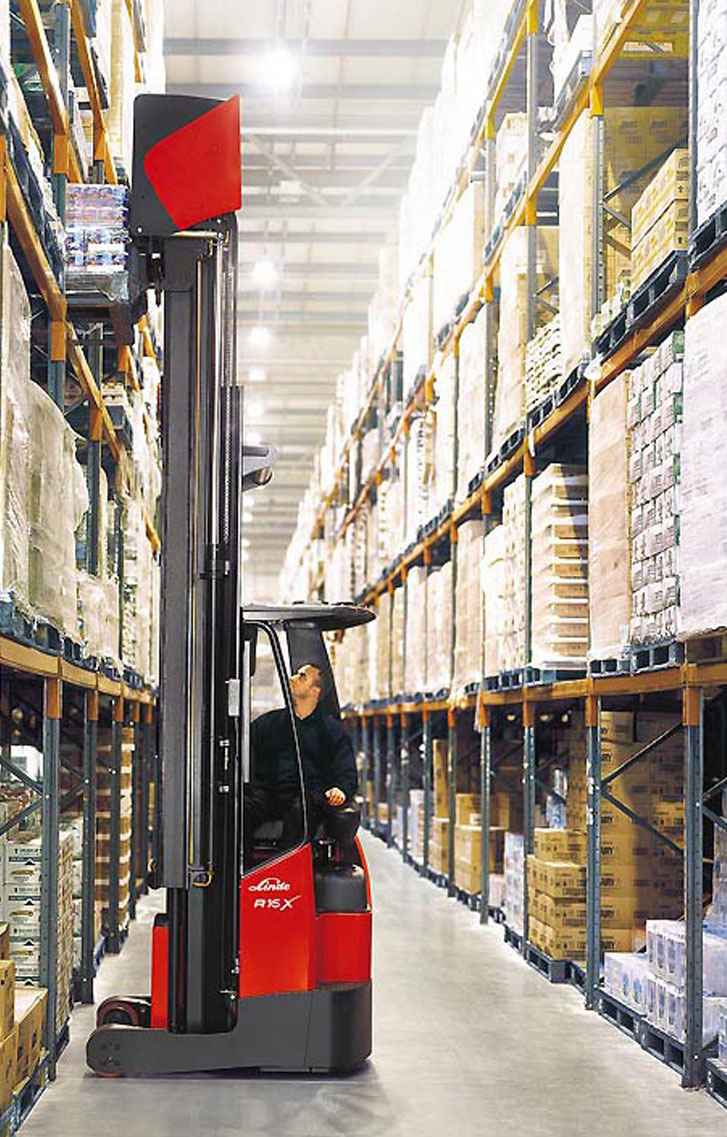 forklift hire linde series116 R14 R17X electric reach trucks warehouse