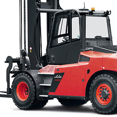 forklift hire linde series1401 h100 h180 engine forklift clear mast view