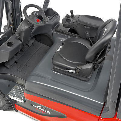 forklift hire linde series387 E20 E35 electric forklift linde operators energy operators compartment