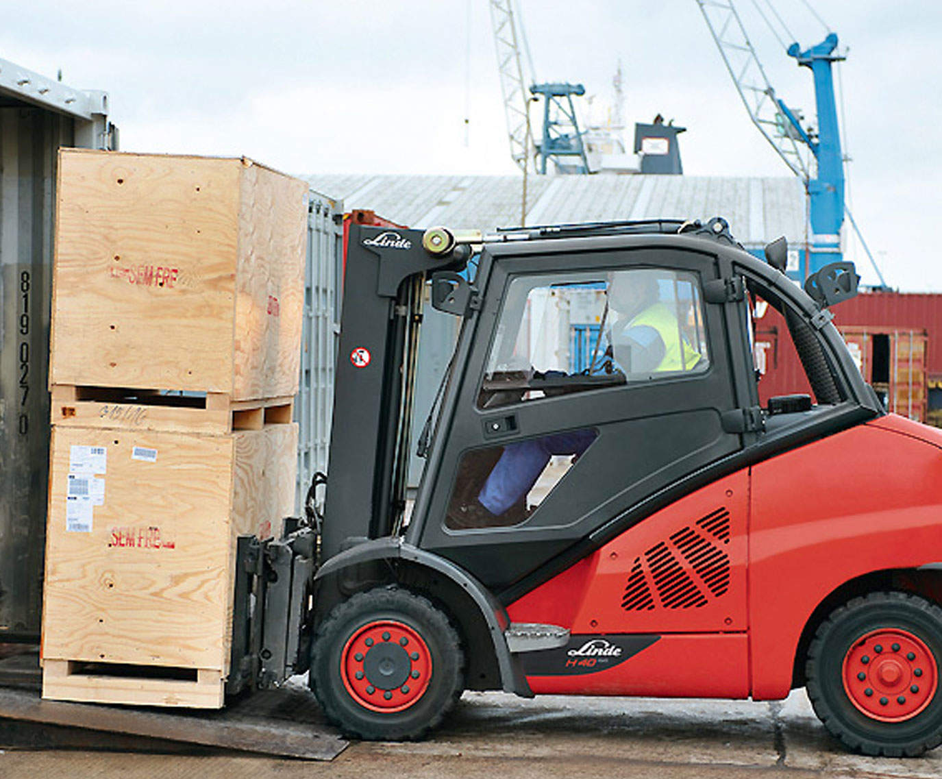 forklift hire linde series394 h40 h50 engine forklift truck pallet