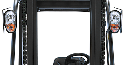 Forklift Hire - Linde series 1275 E16-E20 electric forklift clear view mast